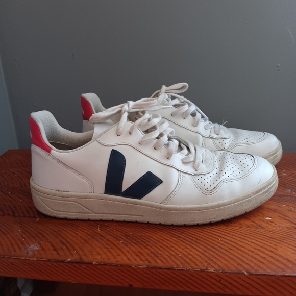 Veja V-10 CWL White Nautico Pekin Casual  Sz 11.5 Streetwear Outdoor